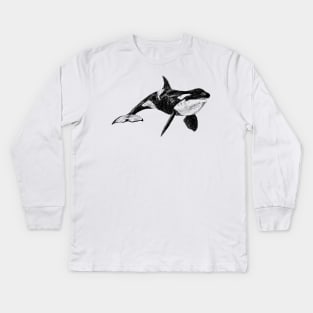 Killer Whale Image Kids Long Sleeve T-Shirt